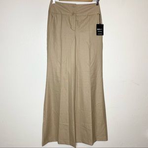 Express Design Studio Cream High Waist Wide Leg Pants